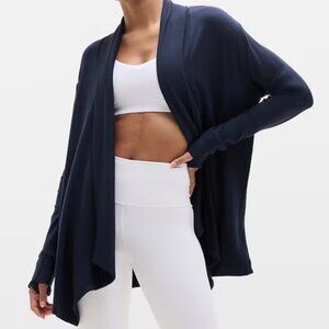 Athleta Pranayama Restore Wrap Cardigan Navy L